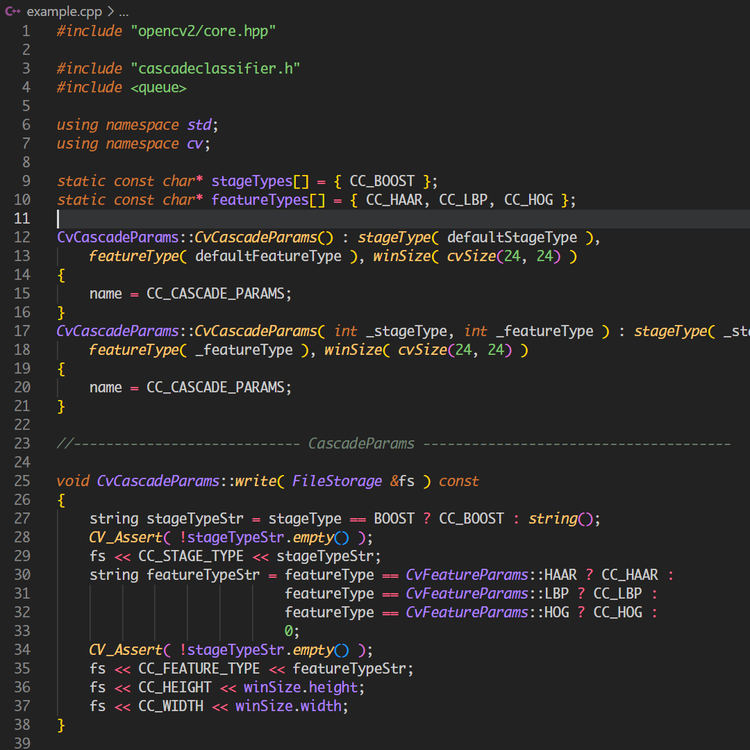 C++ example